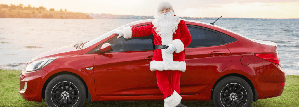 Santa happy for your car title pawn holiday.